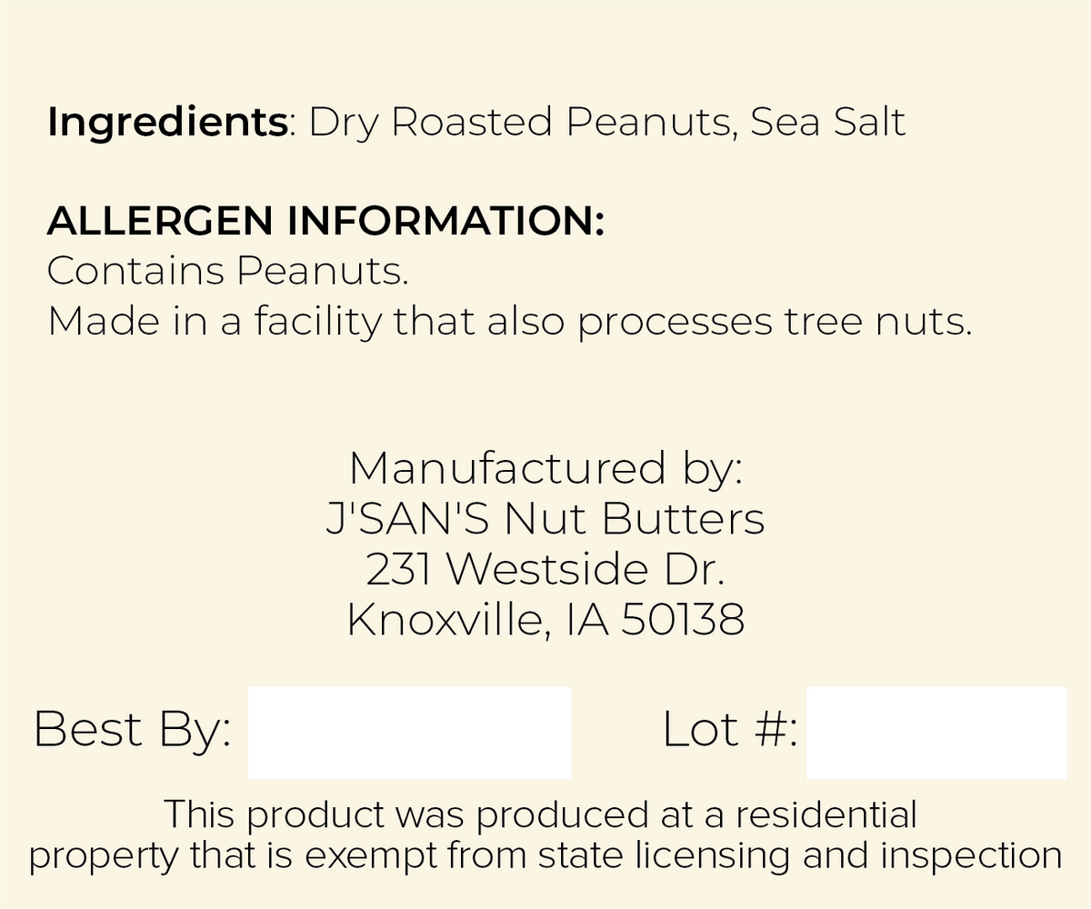 J’San’s Peanut Butter