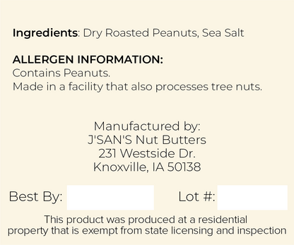 J’San’s Peanut Butter